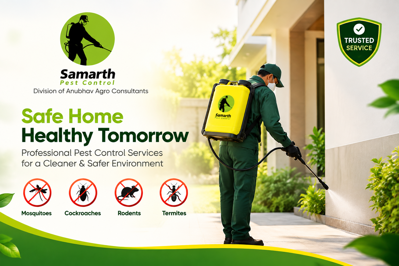 Professional Pest Control Service in India - Cockroach Termite Bed Bugs Treatment